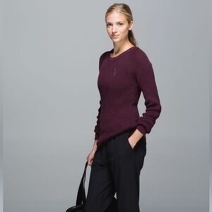 Lululemon Athletica Maroon Cotton Knit
